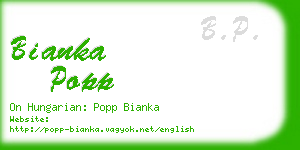 bianka popp business card